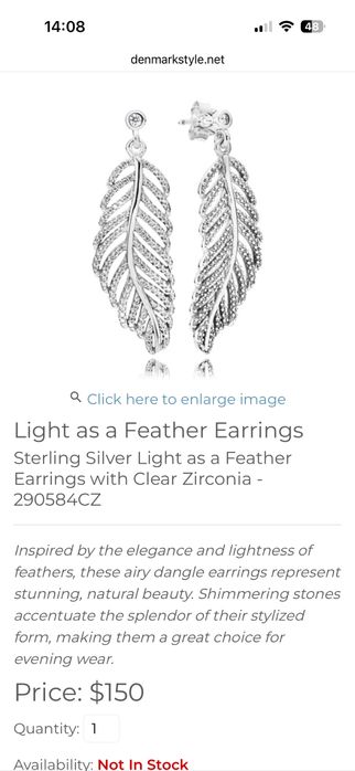 Обеци Pandora с цирконии