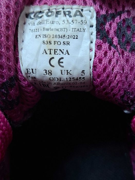 Дамски Работни обувки Номер 38/US-6,5.Cofra Atena ESD S3S FO SR