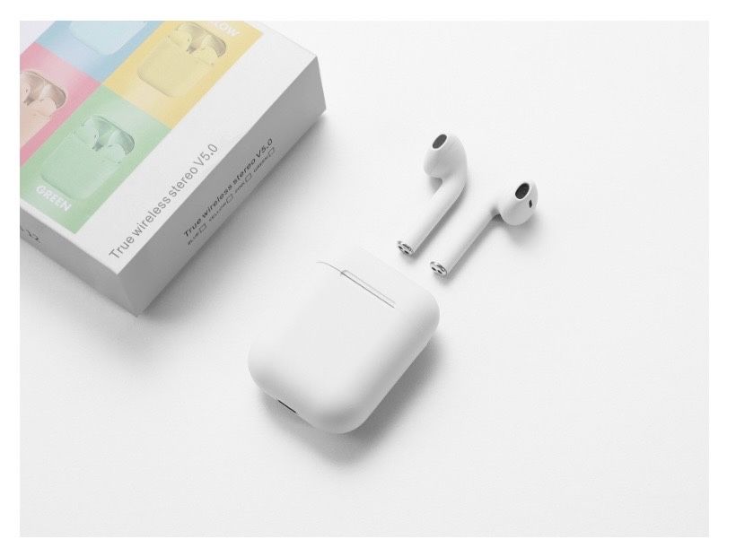 Căști wireless TWS i11, Bluetooth 5.0, touch, compatibile Android & iOS, alb Aden.