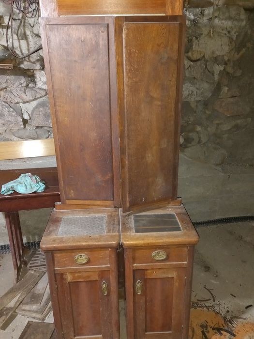 Comodă cu oglindă lemn masiv