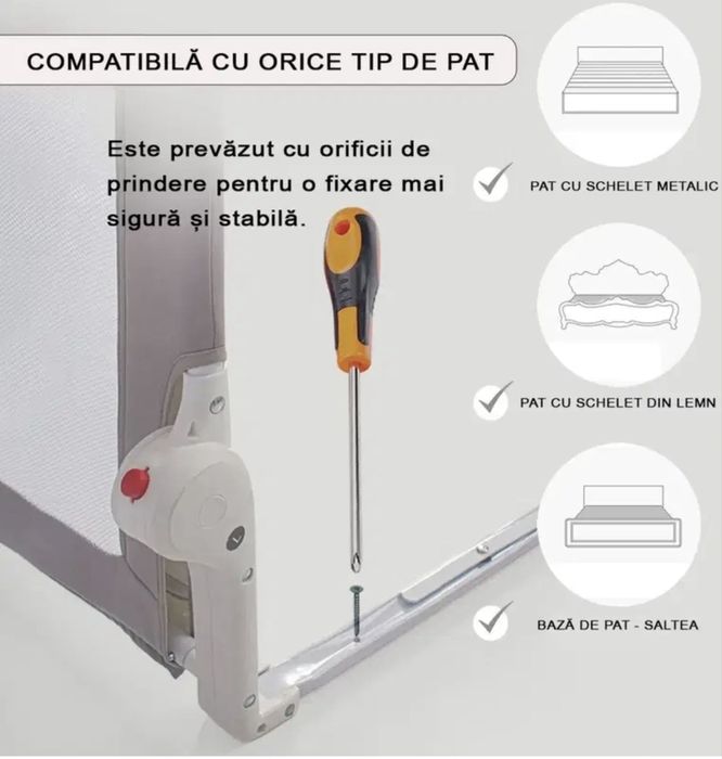 Bare protectie pat pentru bebelusi