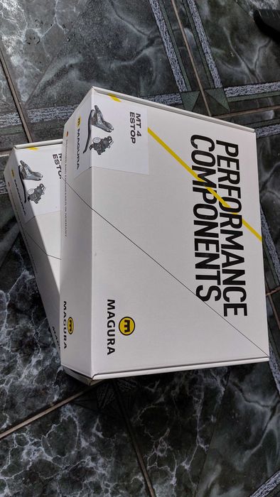 Set frâne Magura MT4 eSTOP negru / argintiu NOU