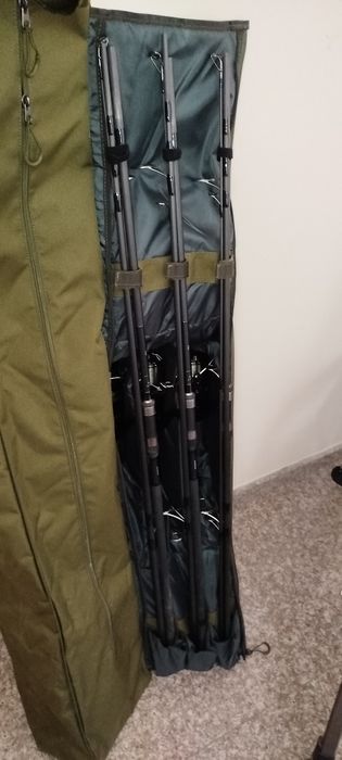 Шаранджийски сет , въдици и макари Shimano, калъф, стол и кеп