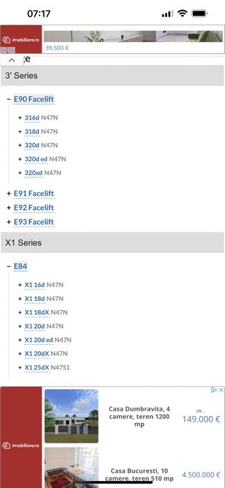 Debitmetru aer Bmw e90 e91 e92 E93 318d 320d n47d20c 184cp 163cp