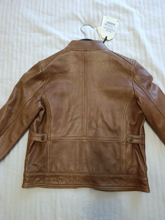 Детско кожено яке от естествена кожа Massimo dutti