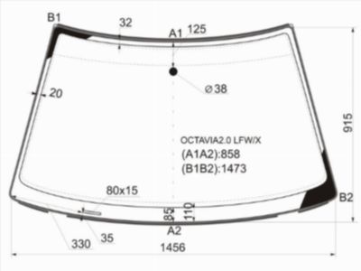 Стекло лобовое Skoda Octavia