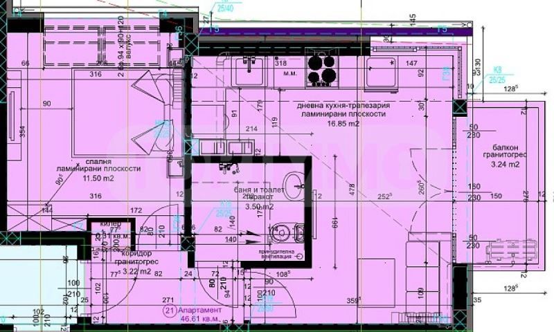 Продава се Двустаен апартамент в Варна, Аспарухово - 52 кв.м за 1347 €/кв.м - Снимка #1