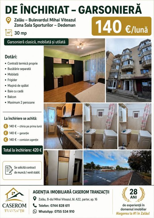 De Inchiriat Garsoniera - 140 Euro