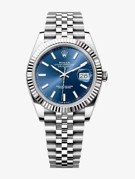 NEW Rolex Datejust 41mm Steel and White Gold 126334 jub синие