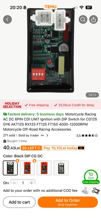 vand cdi box reglabil 4000-12000rpm