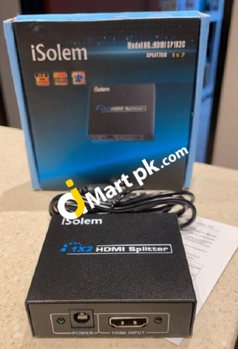 iSolem Splitter HDMI 3D FULL HD 1080P, (1 intrare x 2 ieșiri)