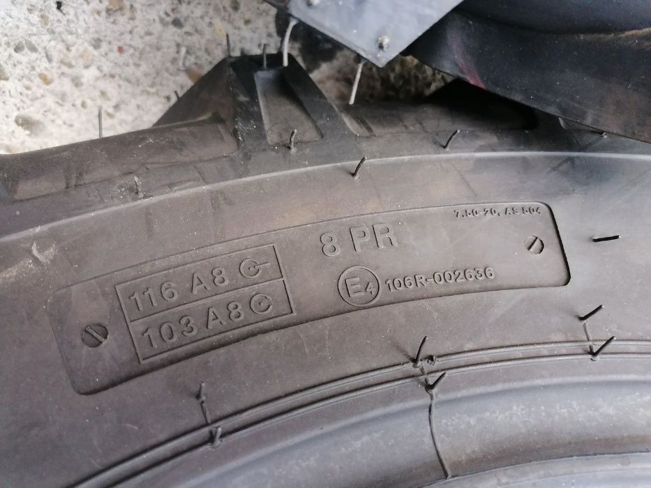 Cauciucuri noi 7.50-20 Bkt Anvelope tractiune tractor fata garantie