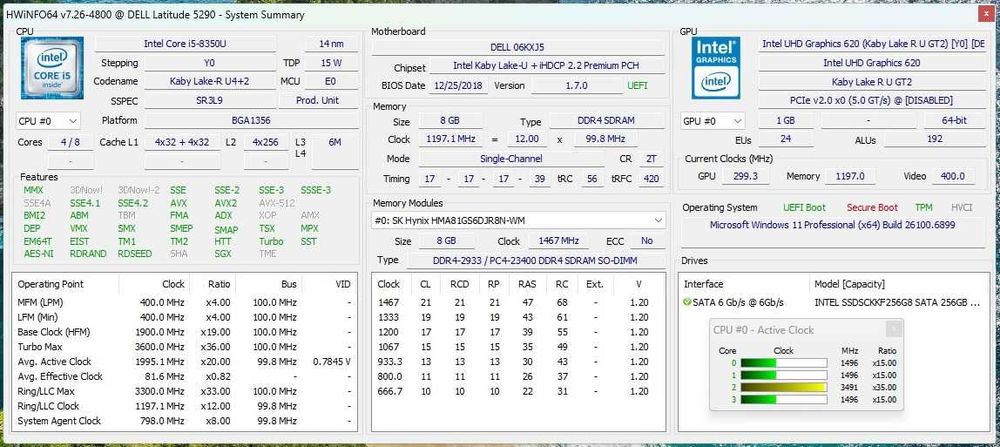 Dell Latitude 5290 i5-8350U 8GB RAM SSD 256GB – cu MDM