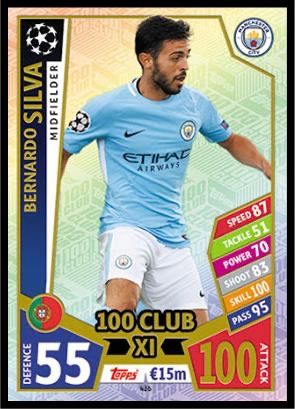 Футболна карта Бернардо Силва 100 Club 2017/18