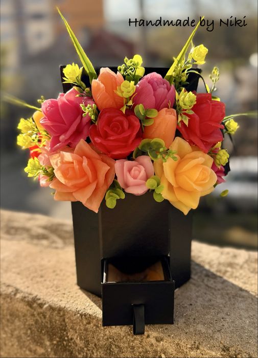 Букет за абитуриенти от ароматен глицерицеринов сапун