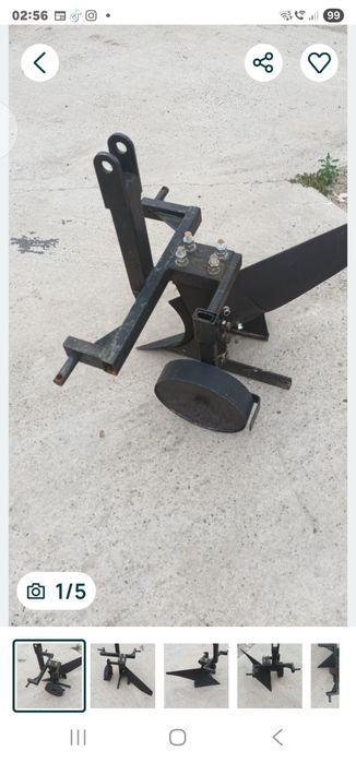 plug una brazda cormoana trupita pentru tractor mic 12 - 18 cp