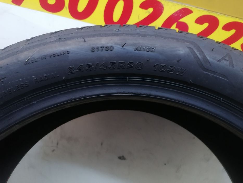 245/45/20 2*Bridgestone vara 103w dot 4620.    5,,53mm
