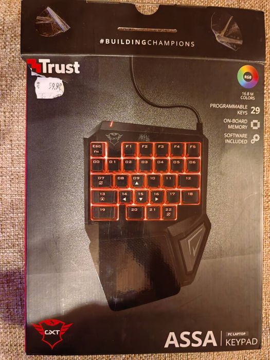 Клавиатура, кейпад Thado TRUST и мишка hp