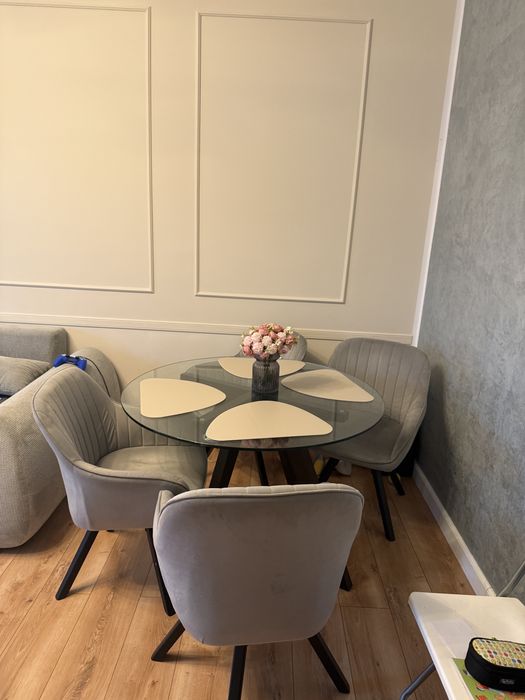 Fotoliu rotativ Onsevig catifea gri