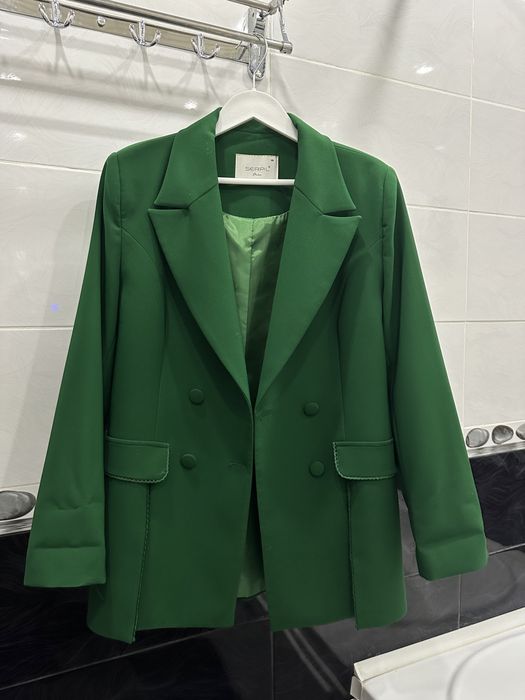 Костюм, зеленый, повседневная