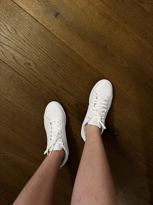 Sneakers Puma albi din piele