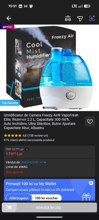 Umidificator aer freezy air