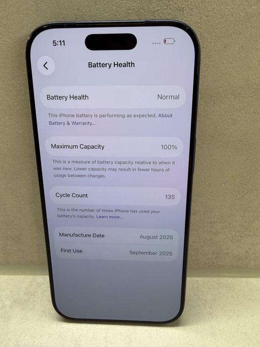 iPhone 17 Pro 256GB Deep Blue 100% Battery Health