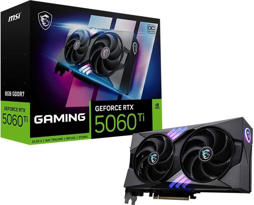 НОВА Видеокарта MSI - GeForce RTX 5060 Ti 8GB, GDDR7 3 год. гаранция