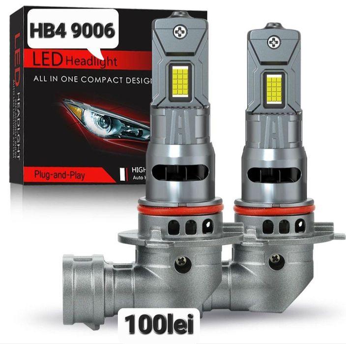Becuri LED HB4 9006 Canbus  12V  30000LM set 2buc