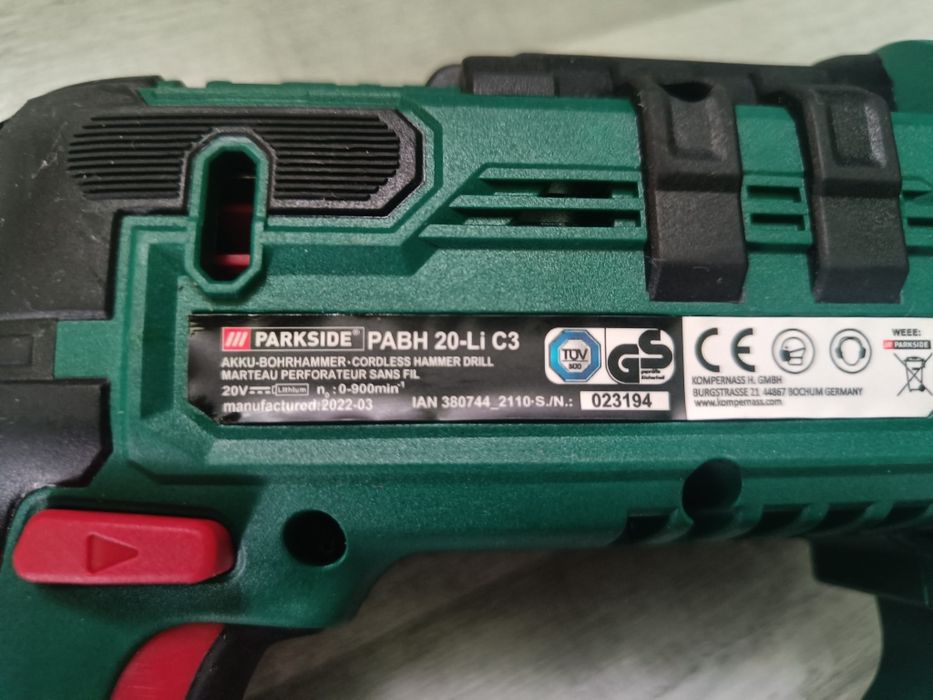 Parkside PABH 20-Li C3 Ciocan rotopercutor