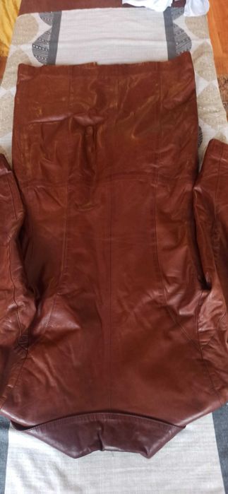 Кожено винтидж манто