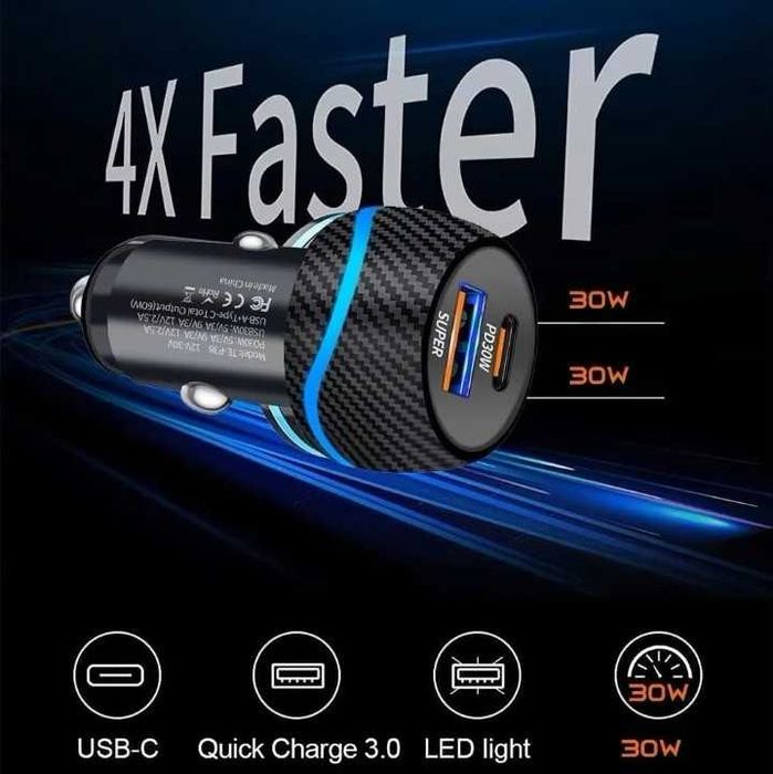 Incarcator auto 60W samsung, iphone