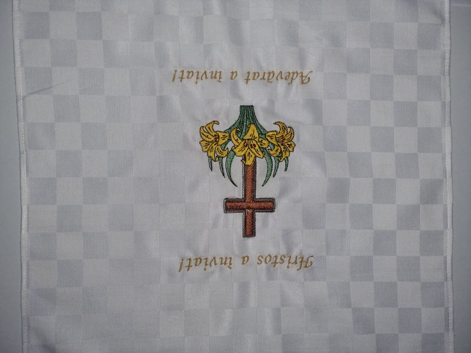 Prosop Paște brodat 40x80 cm, model religios
