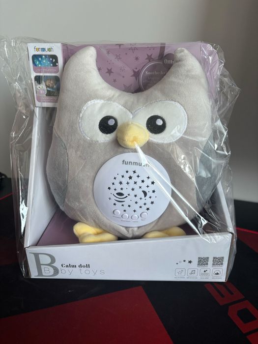 Бухалче за заспиване със звук и светлина за бебета - 0 месеца