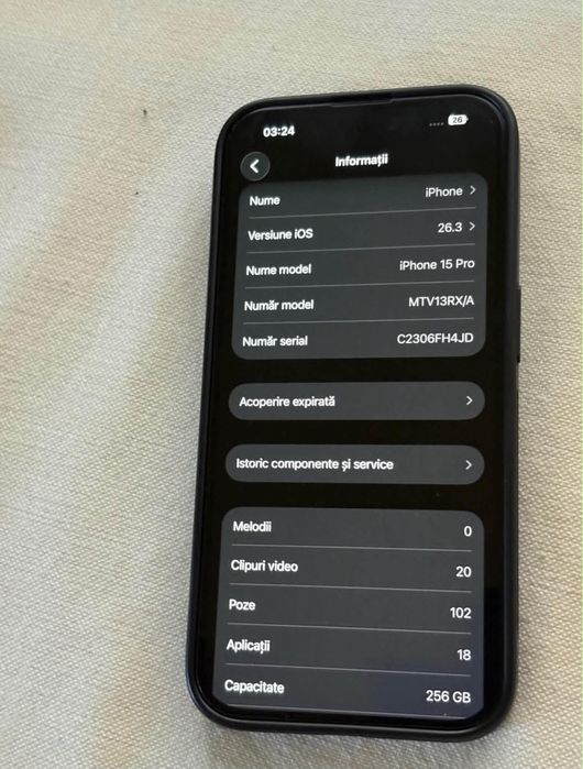 iPhone 15 Pro 256 GB impecabil