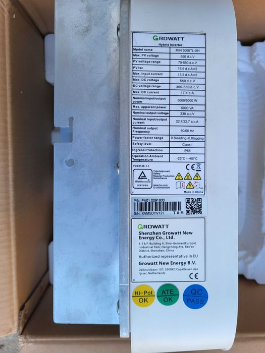 Invertor solar Growatt  HIBRID, Monofazat, 5KW