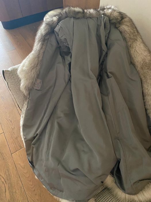 Палто от сребърна лисица