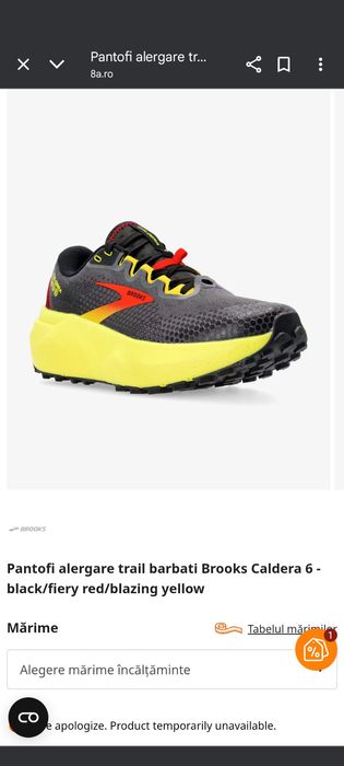 Adidașii alergare montană Brooks Caldera 6 , măr.47,5 (31 cm)