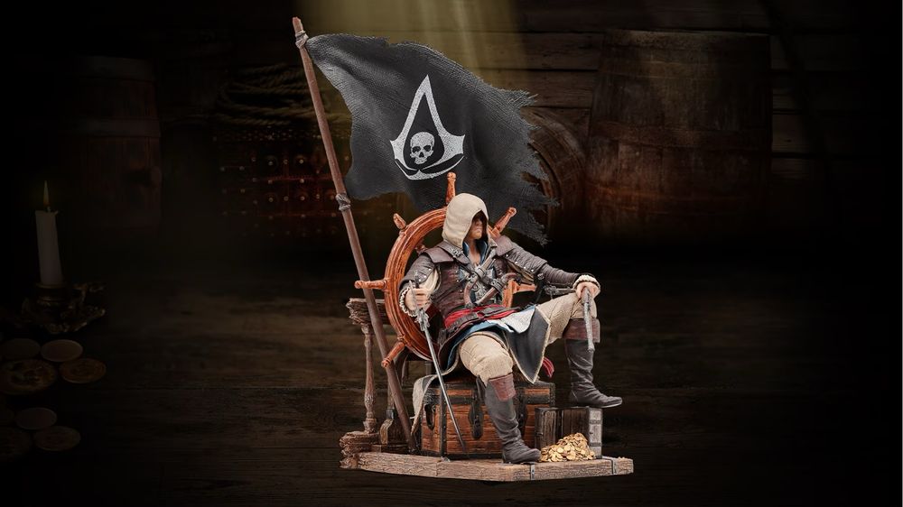 Assassin's Creed Black  Collector's Recynced PS5  si Black Chest PS4