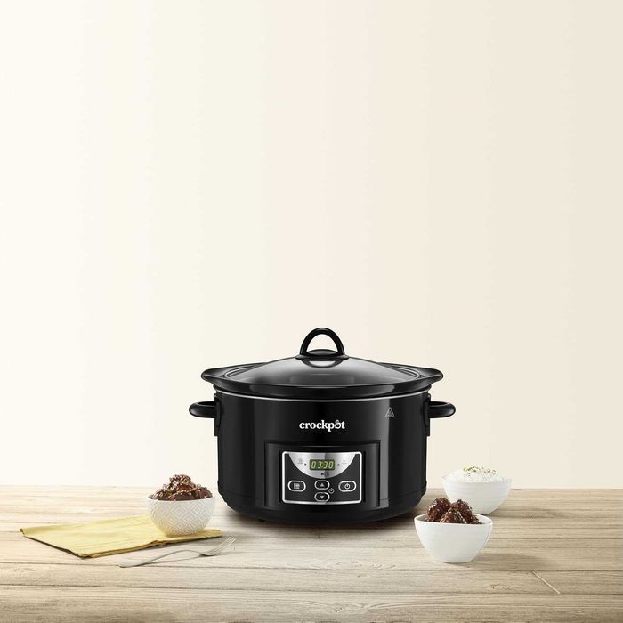 Бавна готварска печка Crock-Pot Crock Pot 4.7, Черна: 4.7л, Гланцово черна, Цифрова, с обратно броене
