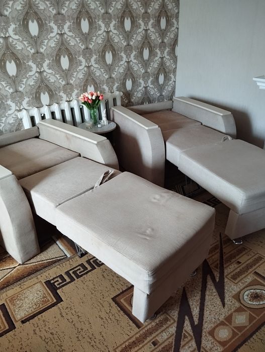 Диван+2 кресла-кровати