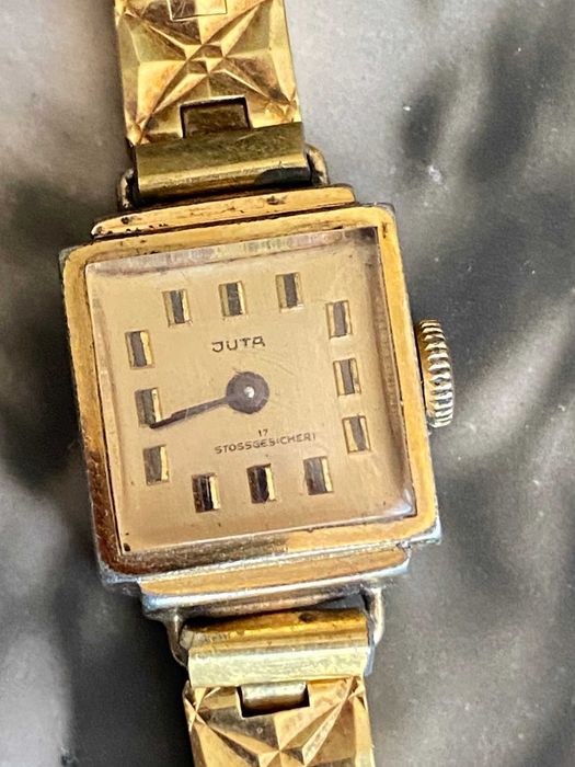 Ceas dama Juta, Germany,  inclusiv bratara, fabricat in anii 1950,  stare buna de functionare.