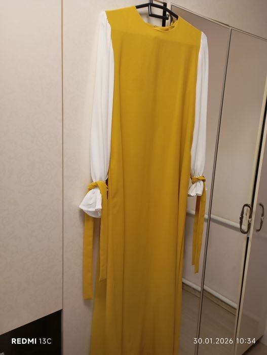 Продам летнее платье горчичного цвета