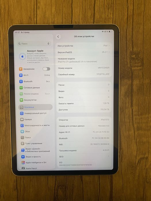 Ipad pro sim+wifi gen 4