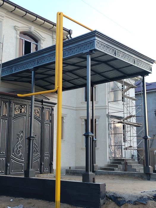 Даруаза есик айнага решетки ограждение уйдин алдына навес перила  http