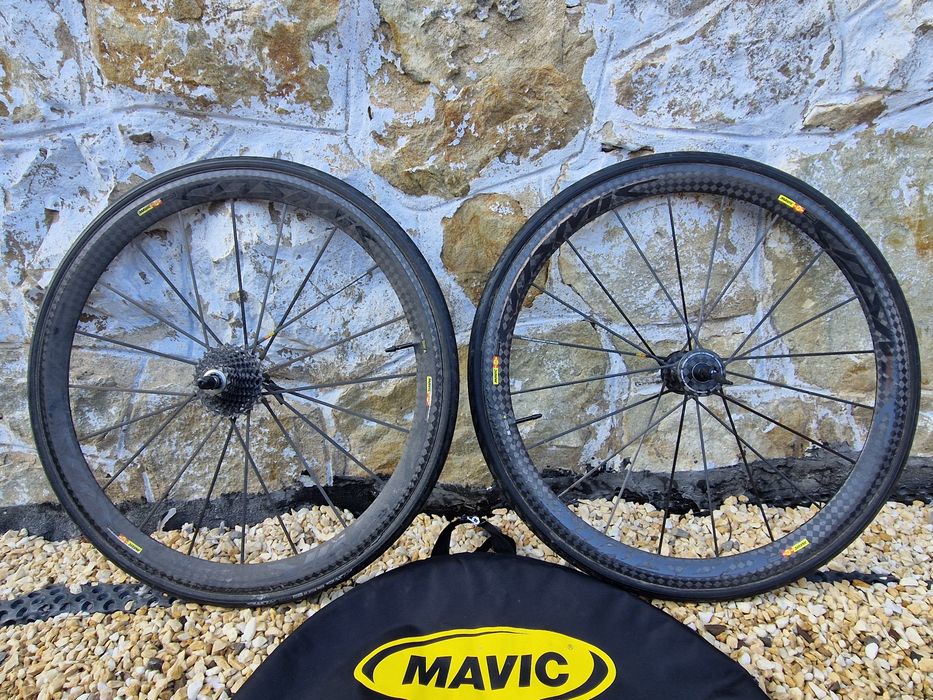 Set Roti Carbon Aero Mavic Cosmic Carbone SSC 45mm – Rulmenti Ceramici + Huse