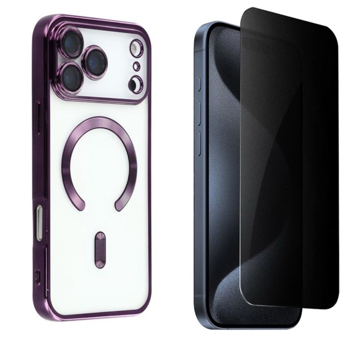 Iphone 17 AIR PRO MAX Husa Defender Magsafe + Folie Sticla Privacy D+