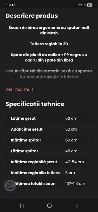 Scaun ergonomic Gary H