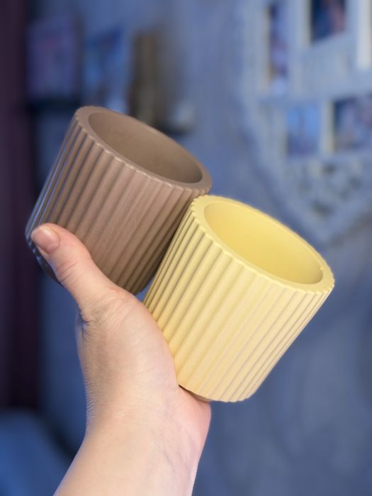 Гипсовые кашпо для стаканчиков 100-150мл