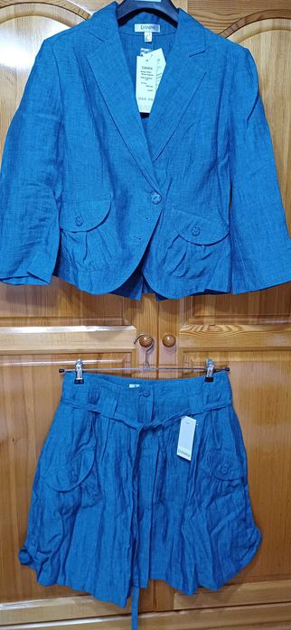 Разкошен Костюм на DANINI от Висококачествен ЛЕН ! НОВ с Етикет!№БГ46